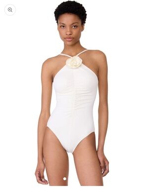 kate spade Rosette High-Neck One-Piece Swimsuit in Rose